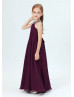 Beaded Halter Purple Chiffon Junior Bridesmaid Dress Beaded Halter Purple Chiffon Junior Bridesmaid Dress